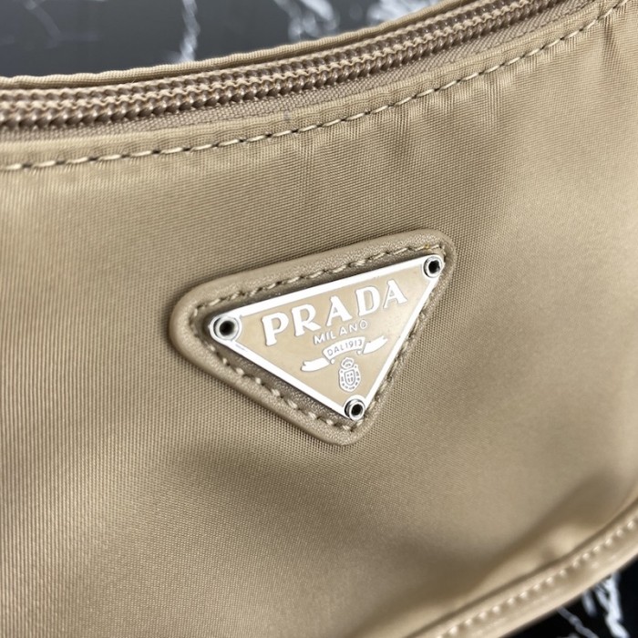 Pra*a re-edition 2005 nylon 3 in 1 shoulder bag beige