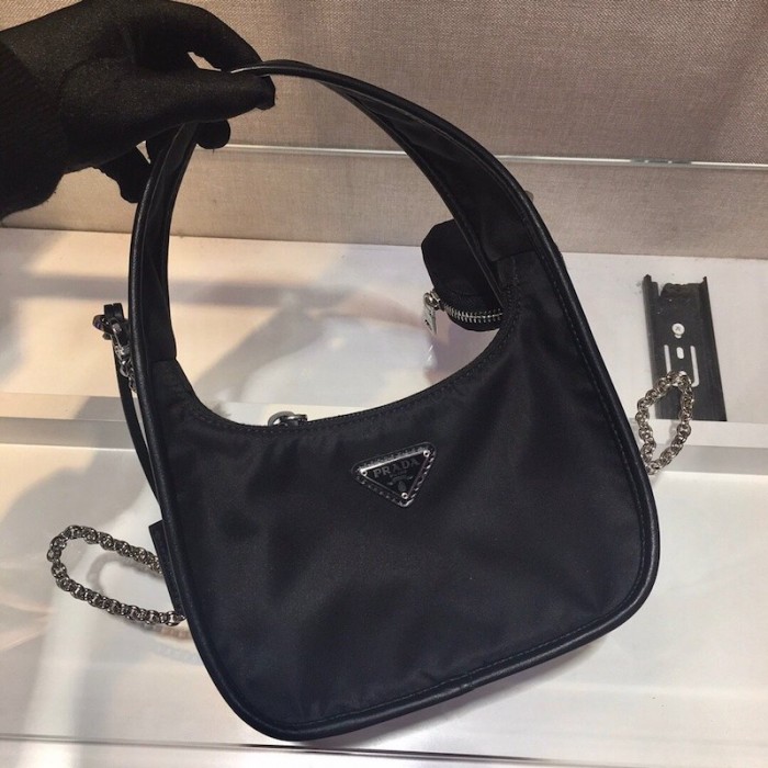 Pra*a re-edition 2005 nylon 3 in 1 shoulder bag black