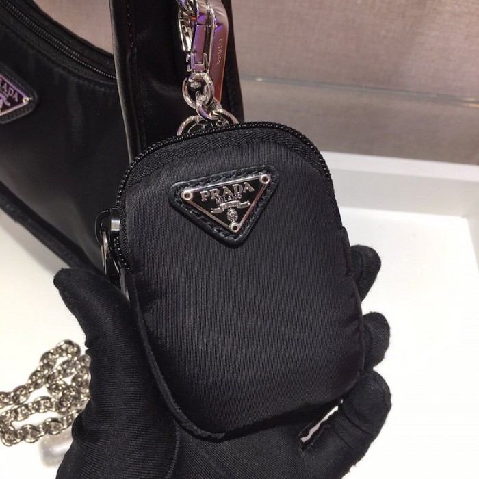 Pra*a re-edition 2005 nylon 3 in 1 shoulder bag black