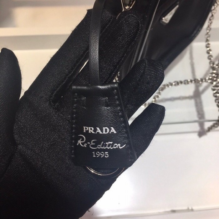 Pra*a re-edition 2005 nylon 3 in 1 shoulder bag black