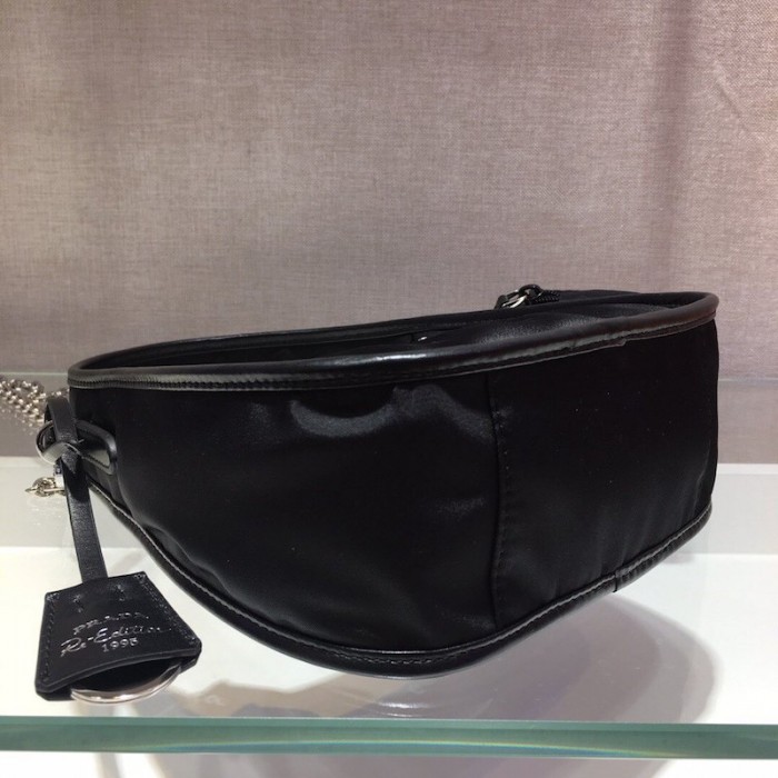 Pra*a re-edition 2005 nylon 3 in 1 shoulder bag black