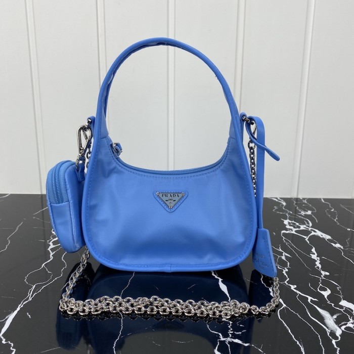 Pra*a re-edition 2005 nylon 3 in 1 shoulder bag blue