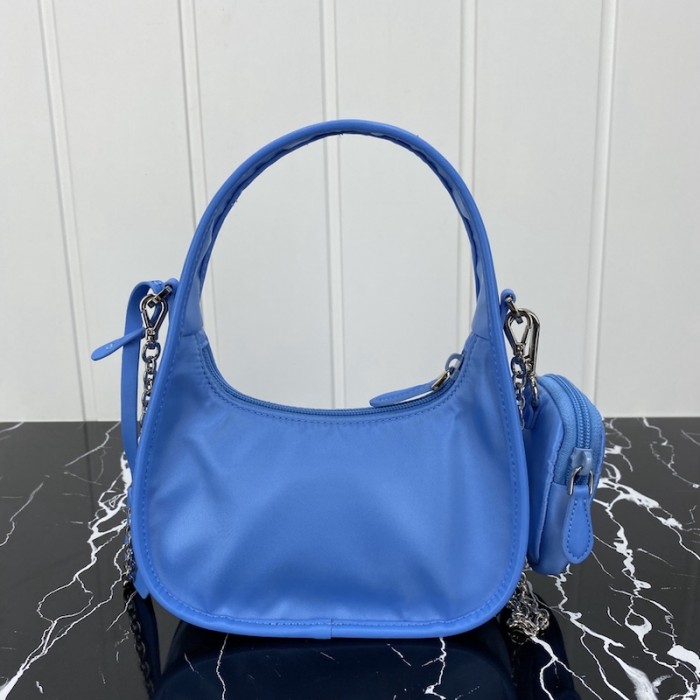 Pra*a re-edition 2005 nylon 3 in 1 shoulder bag blue