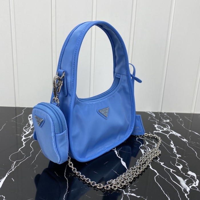 Pra*a re-edition 2005 nylon 3 in 1 shoulder bag blue