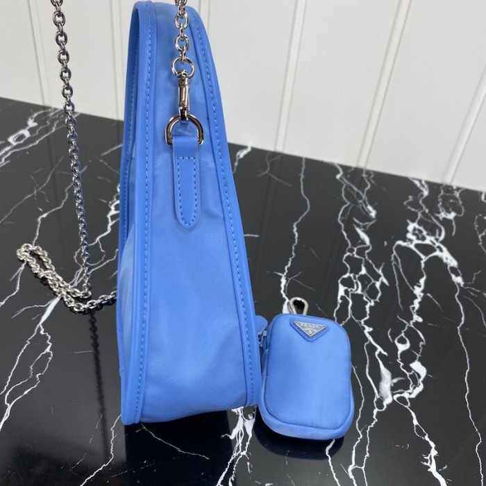 Pra*a re-edition 2005 nylon 3 in 1 shoulder bag blue