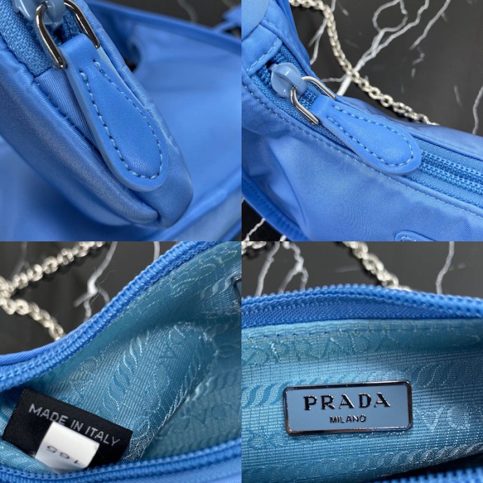 Pra*a re-edition 2005 nylon 3 in 1 shoulder bag blue