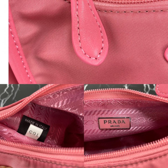 Pra*a re-edition 2005 nylon 3 in 1 shoulder bag pink