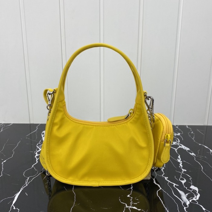 Pra*a re-edition 2005 nylon 3 in 1 shoulder bag yellow