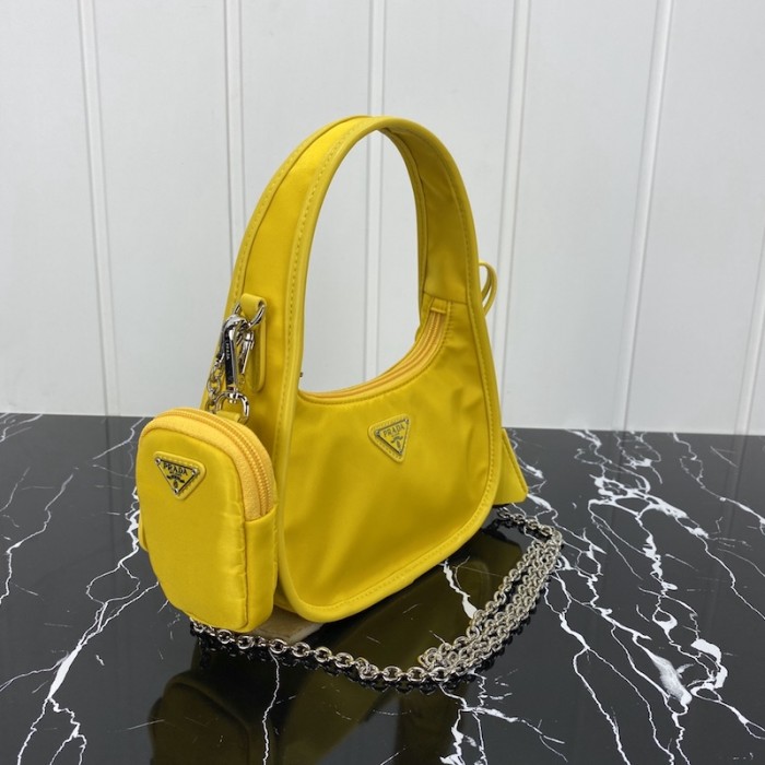 Pra*a re-edition 2005 nylon 3 in 1 shoulder bag yellow