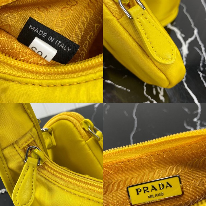 Pra*a re-edition 2005 nylon 3 in 1 shoulder bag yellow