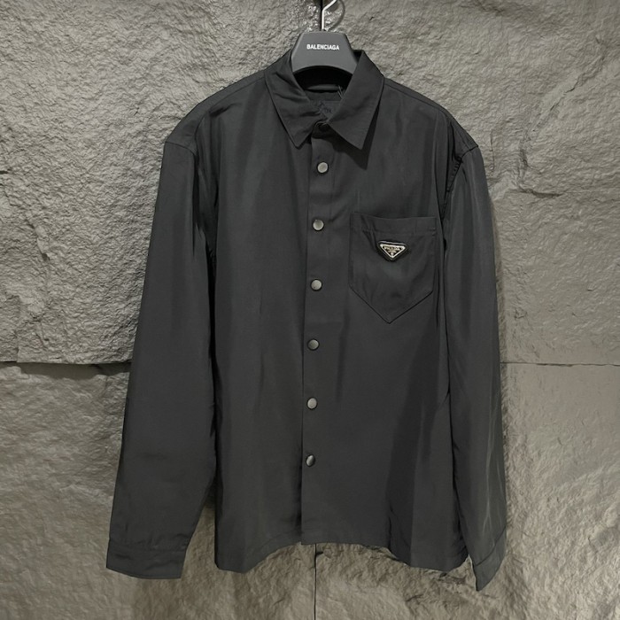 Pra*a re-nylon shirt black sc514