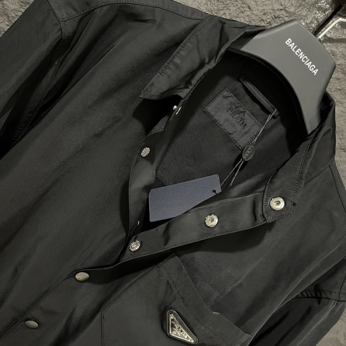 Pra*a re-nylon shirt black sc514