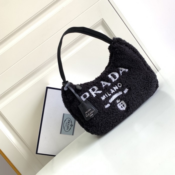 Pra*a re-edition 2000 terry mini bag black