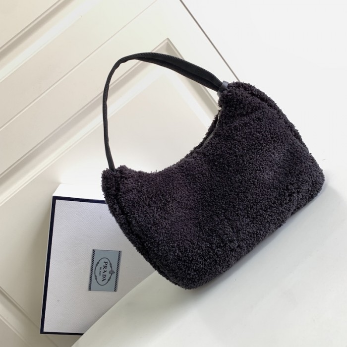 Pra*a re-edition 2000 terry mini bag black