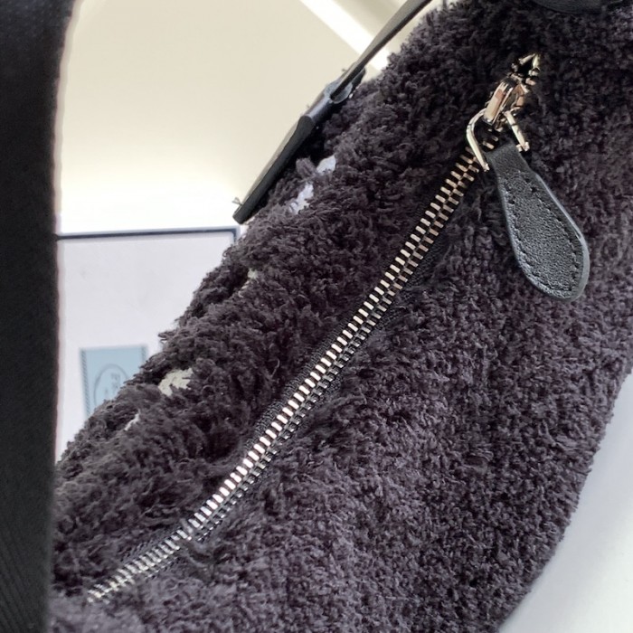 Pra*a re-edition 2000 terry mini bag black