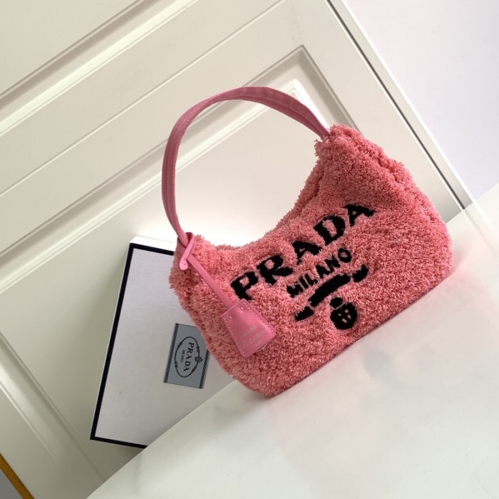 Pra*a re-edition 2000 terry mini bag pink
