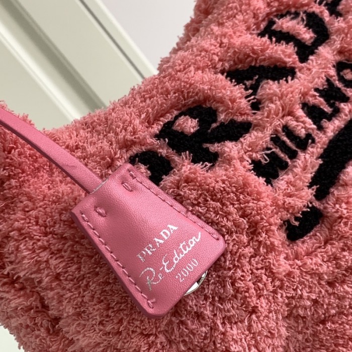 Pra*a re-edition 2000 terry mini bag pink