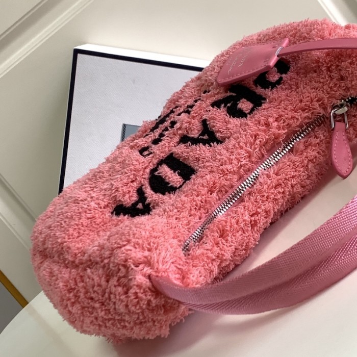 Pra*a re-edition 2000 terry mini bag pink