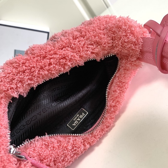 Pra*a re-edition 2000 terry mini bag pink