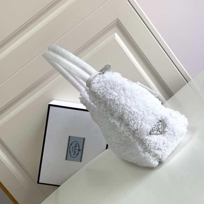 Pra*a re-edition 2000 terry mini bag white