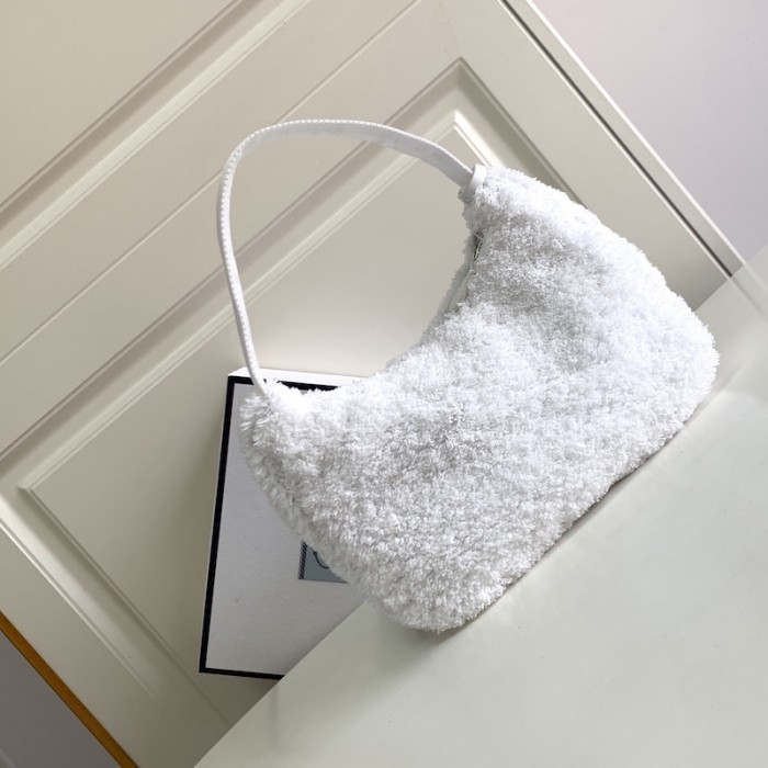 Pra*a re-edition 2000 terry mini bag white