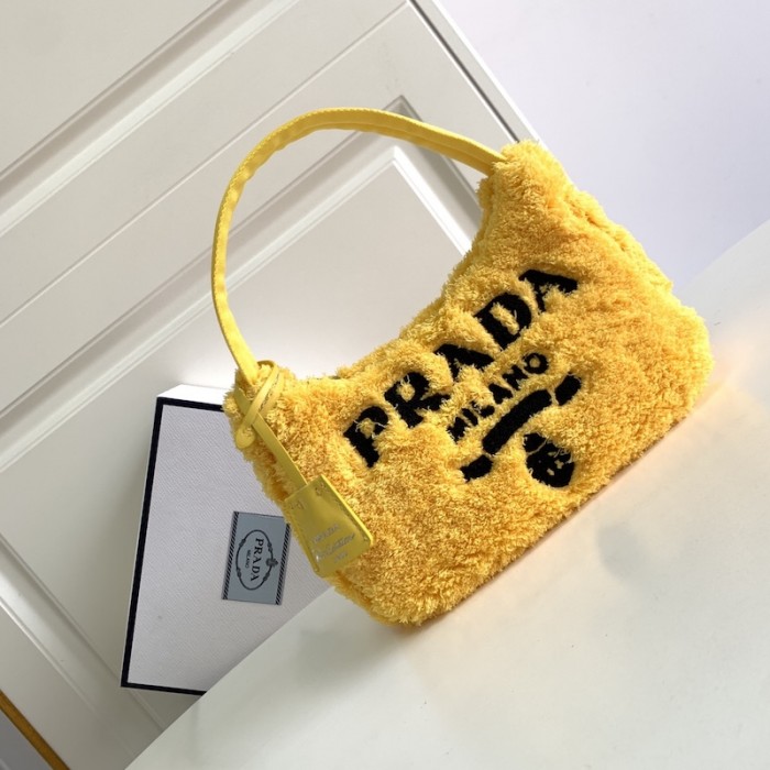 Pra*a re-edition 2000 terry mini bag yellow