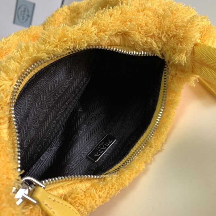 Pra*a re-edition 2000 terry mini bag yellow
