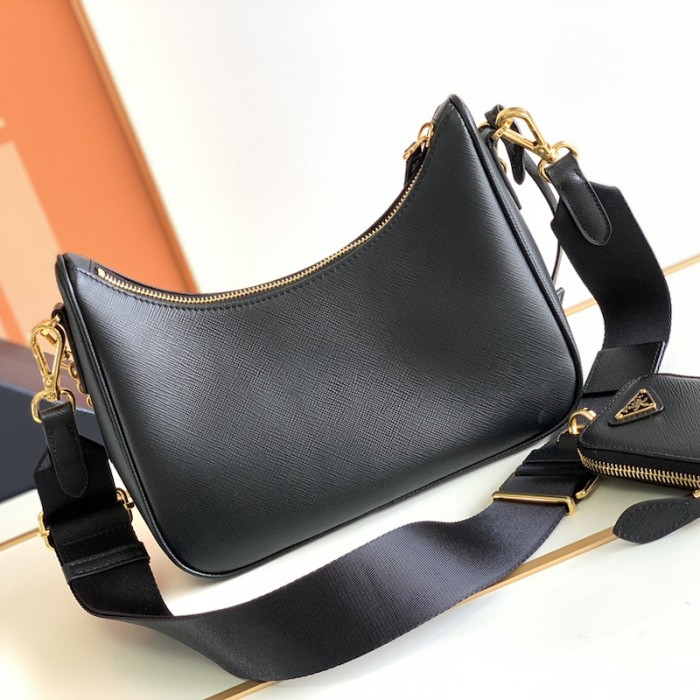 Pra*a re-edition 2005 saffiano leather bag black