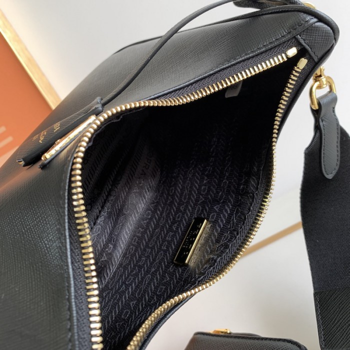 Pra*a re-edition 2005 saffiano leather bag black