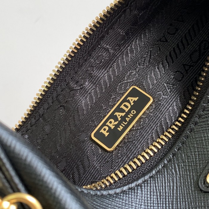 Pra*a re-edition 2005 saffiano leather bag black