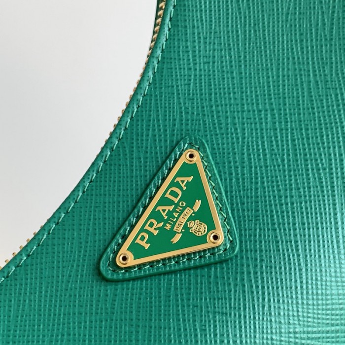Pra*a re-edition 2005 saffiano leather bag green