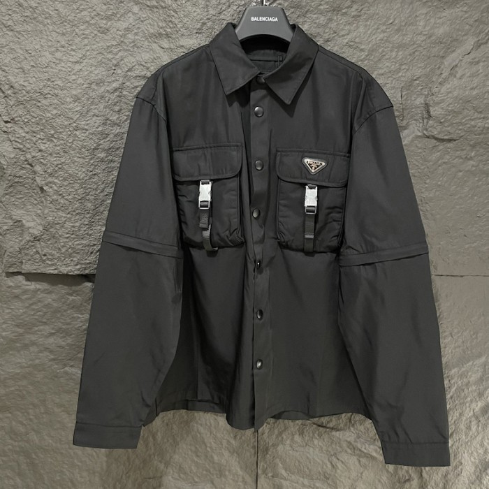 Pra*a re-nylon shirt black