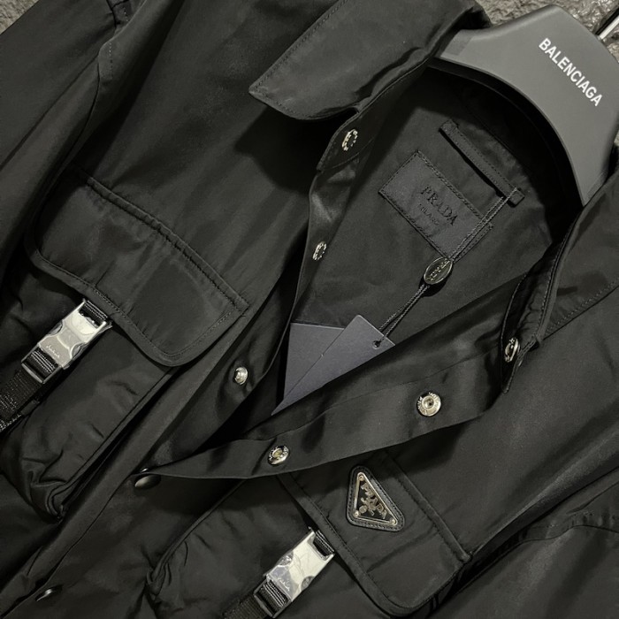 Pra*a re-nylon shirt black