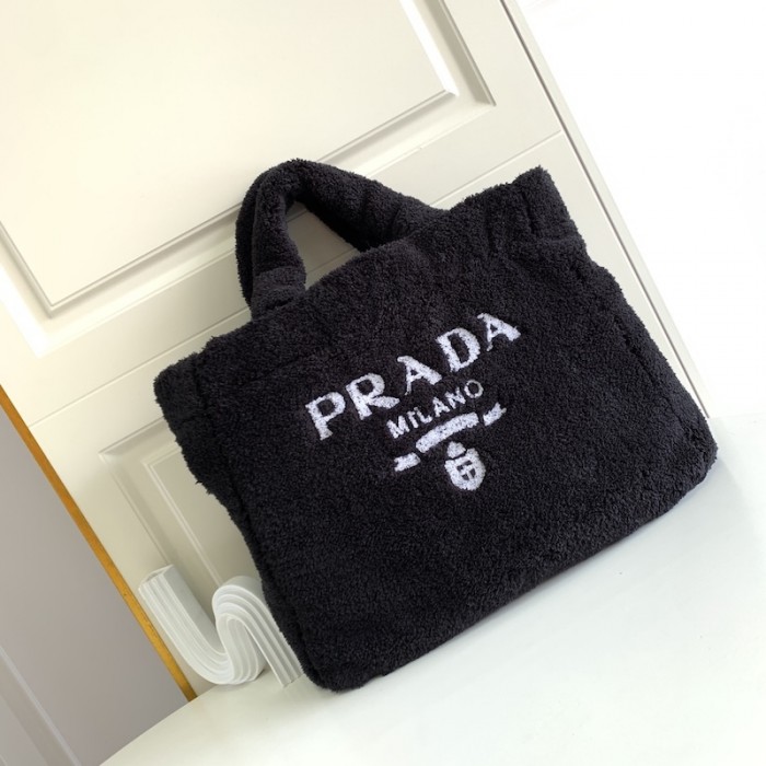 Pra*a terry tote bag black