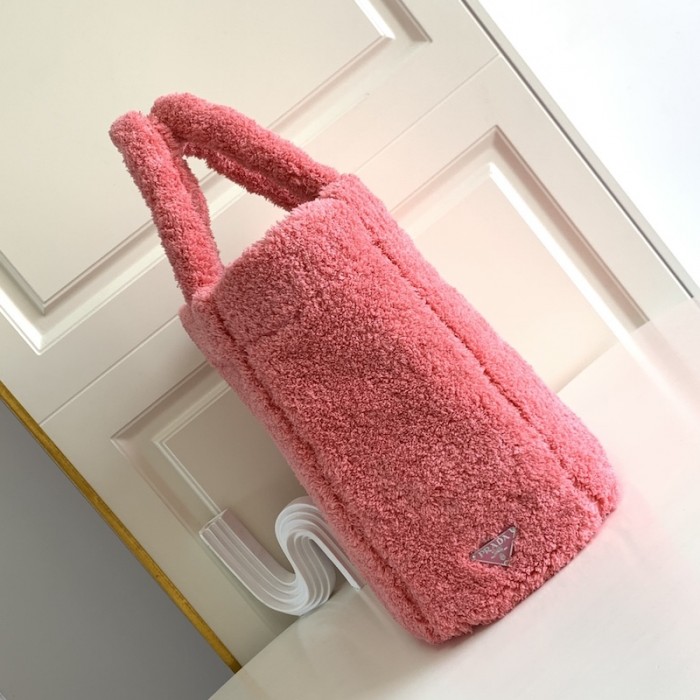 Pra*a terry tote bag pink