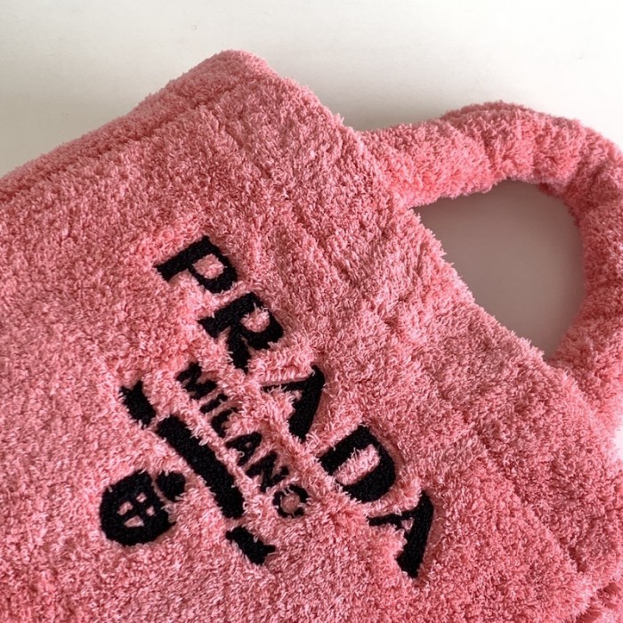 Pra*a terry tote bag pink