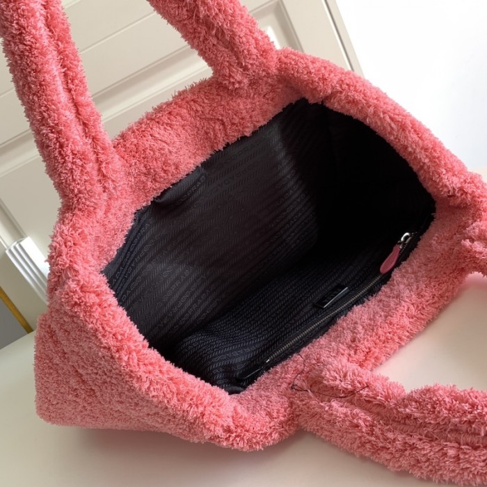 Pra*a terry tote bag pink