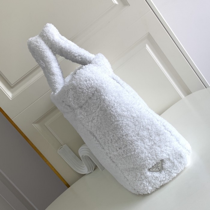 Pra*a terry tote bag white