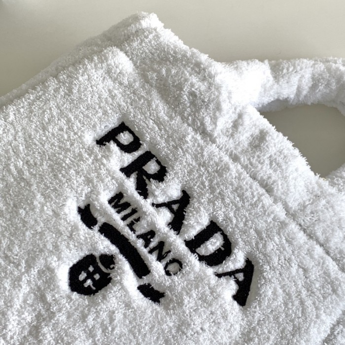 Pra*a terry tote bag white