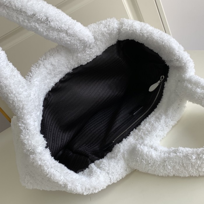 Pra*a terry tote bag white