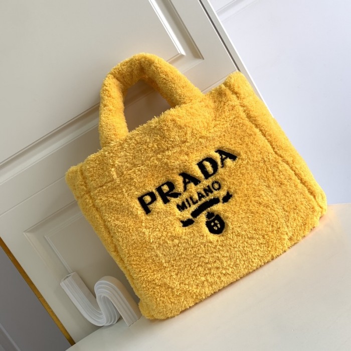 Pra*a terry tote bag yellow
