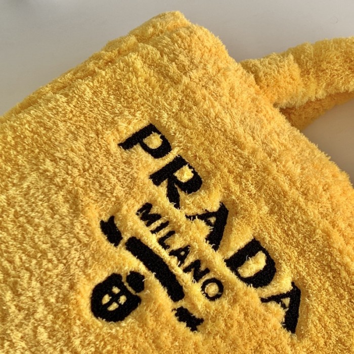 Pra*a terry tote bag yellow