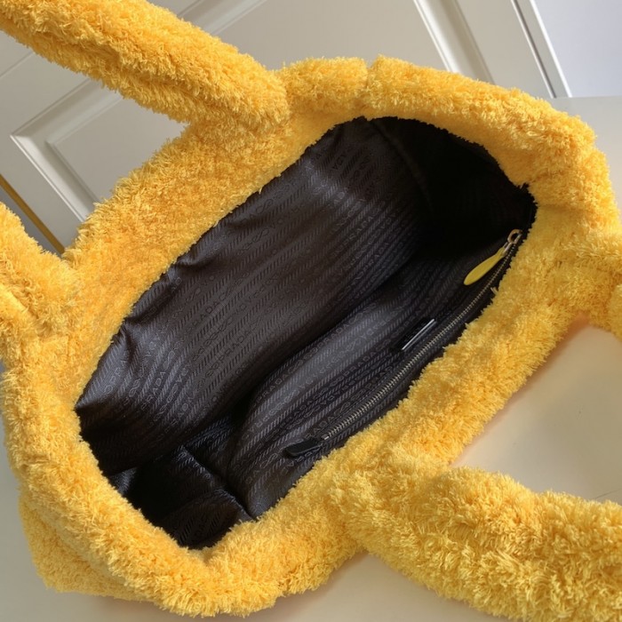 Pra*a terry tote bag yellow
