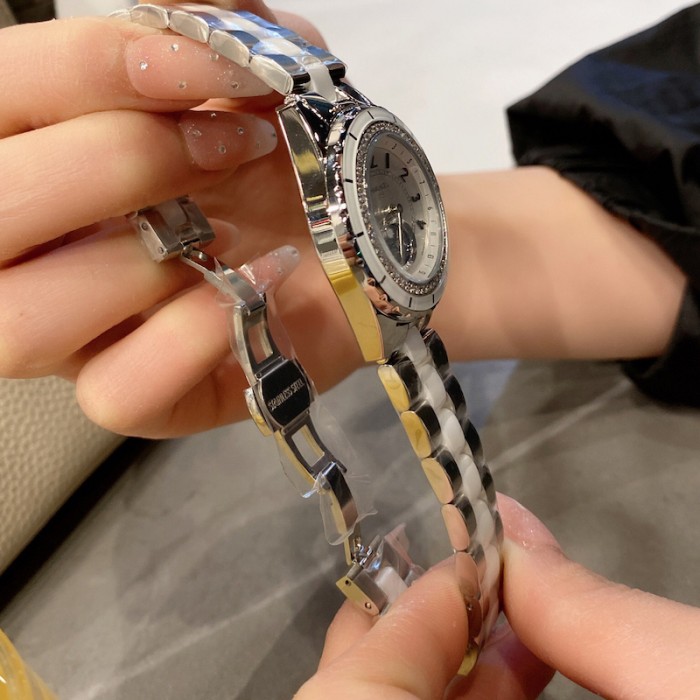 J 12 Watch 33 MM Diamond Tourbillon White highly resistant ceramic and steel