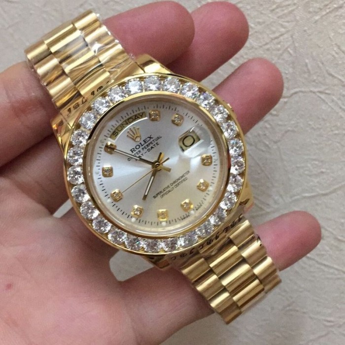 Rolex 18K Yellow Gold Diamond 40 MM Watch