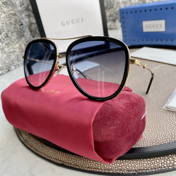 G*u*i aviator metal sunglasses black