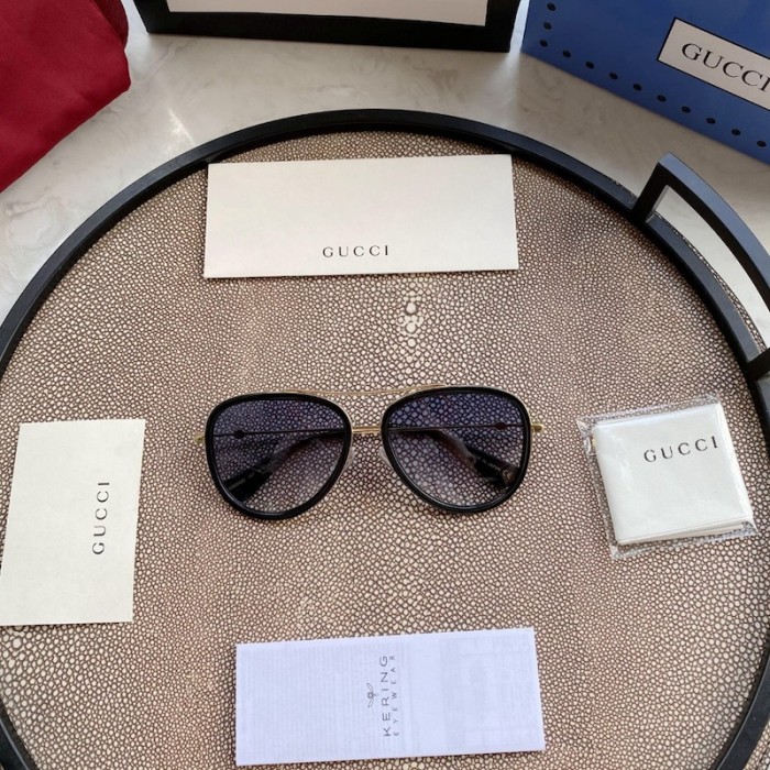 G*u*i aviator metal sunglasses black