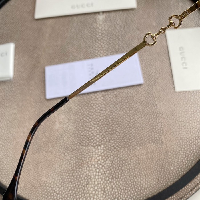 G*u*i square metal horsebit-temple sunglasses