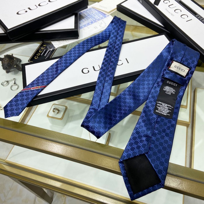 G*u*i gg pattern silk tie navy blue 456520