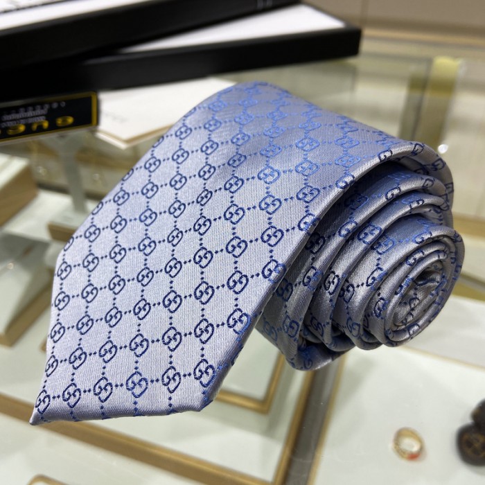 G*u*i gg pattern silk tie sky blue 456520